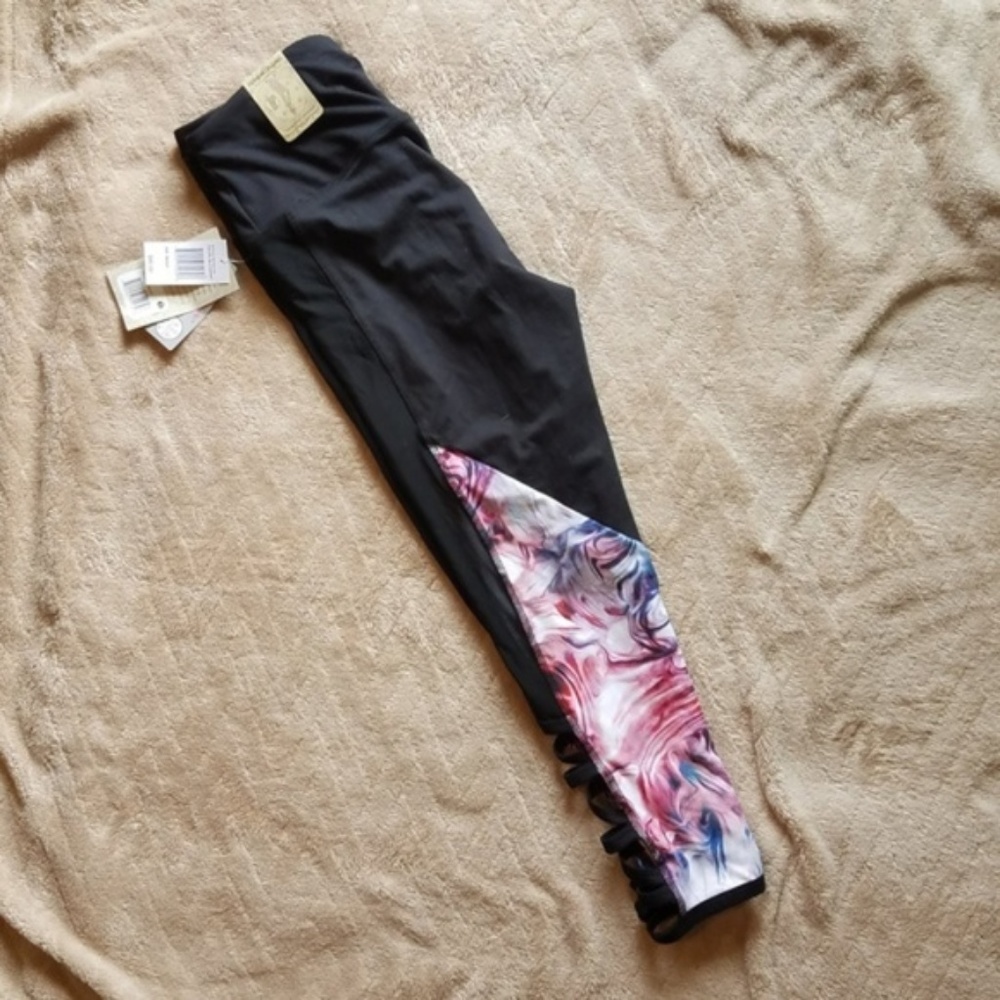 Balance Collection Cropped Mesh Lace Yoga NWT